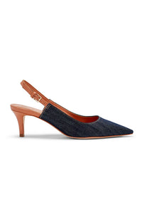 Sylvie Denim Slingback Pump