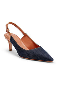 Sylvie Denim Slingback Pump