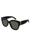 YSL Hinge Detail Sunglasses in Black