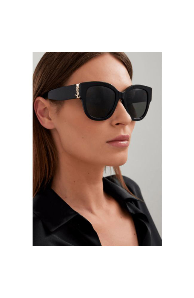 YSL Hinge Detail Sunglasses in Black