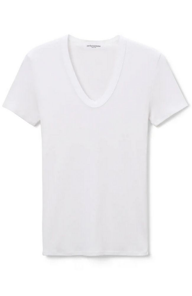 Avril Short Sleeve Rib U Neck Tee