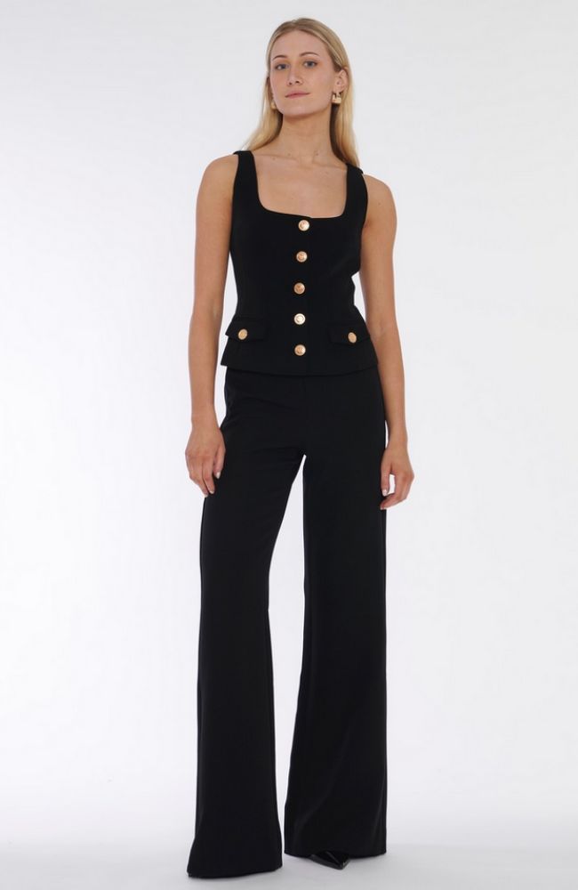 Valentina Side Stripe Wide Leg Pant