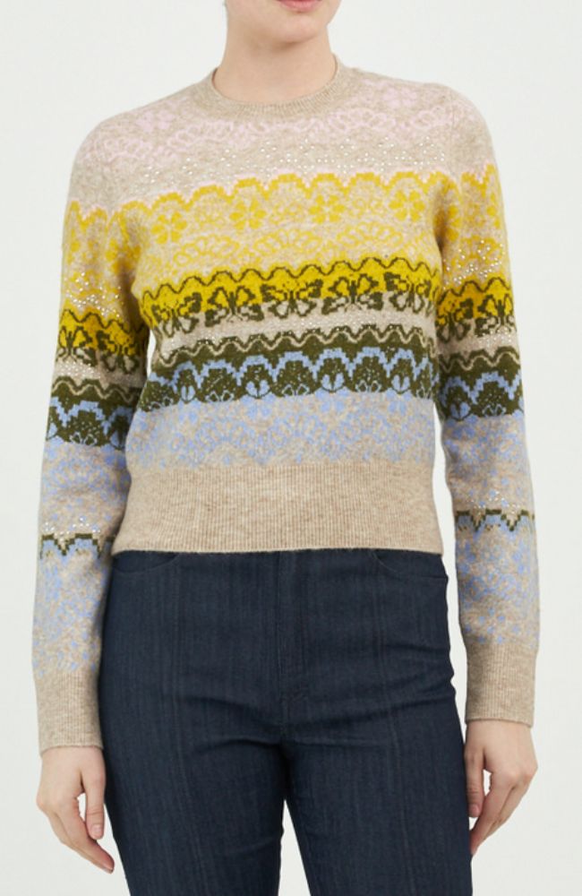 Lace Fair Isle Pullover