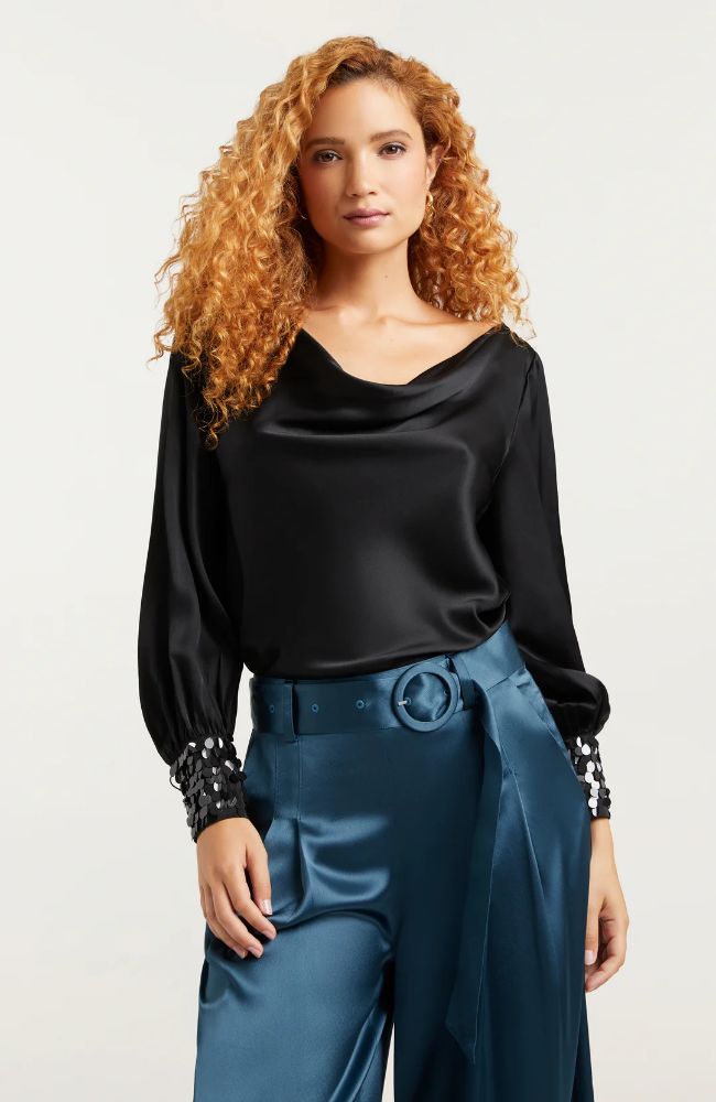 Sequin Cuff Taylee Top – shoprodeodrive