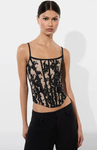 Cressida Scoop Neck Corset Top