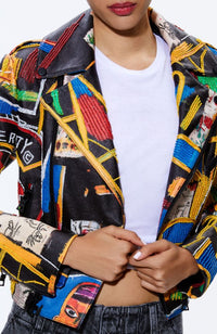 Cody Embellished Moto Jacket