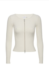 Virgo Rib Zip Front Sweater