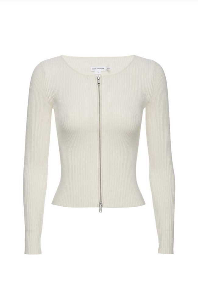 Virgo Rib Zip Front Sweater