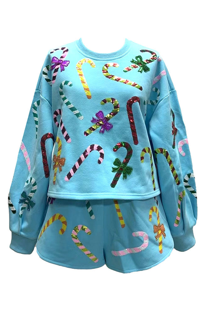 Rainbow Candy Canes Sweater