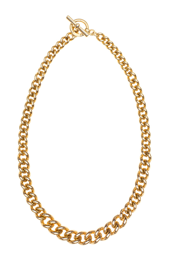 Yellow Gold Graduated Chain Necklace