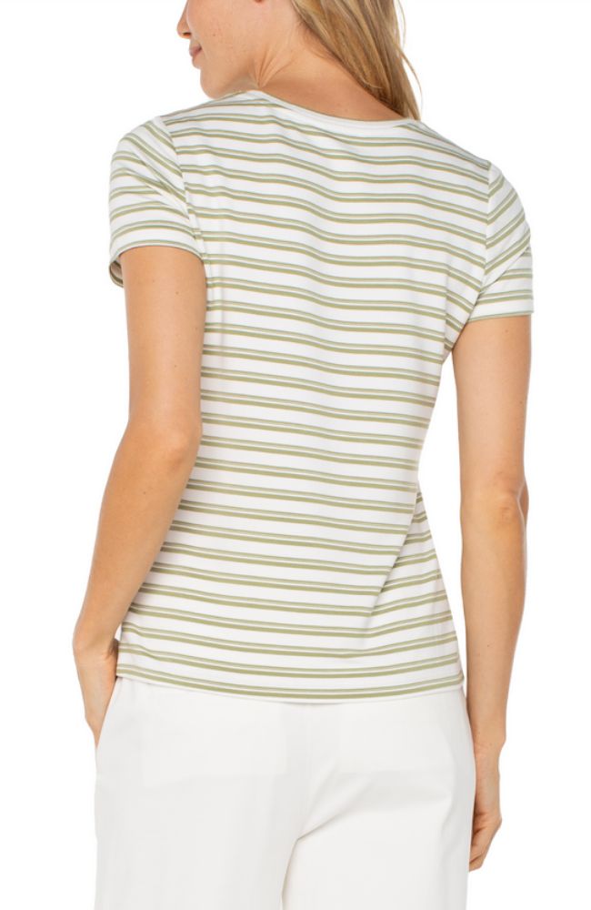 Slim Fit Strped Crewneck Tee