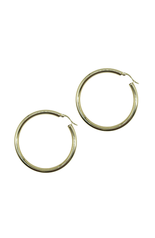 Gold Shiny Classic Hoops