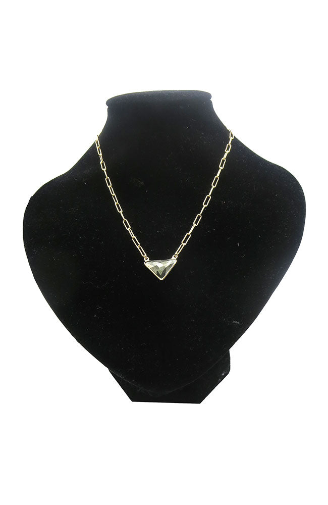 Pyrite Triangle Necklace