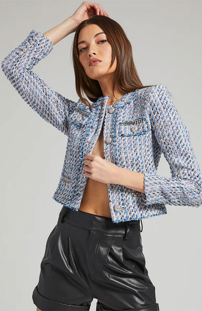 Sequin Tweed Preppy Blazer - Women - Ready-to-Wear