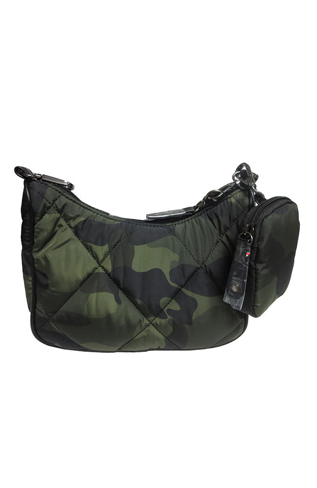 Quilted Hobo with Chain Handle Camo