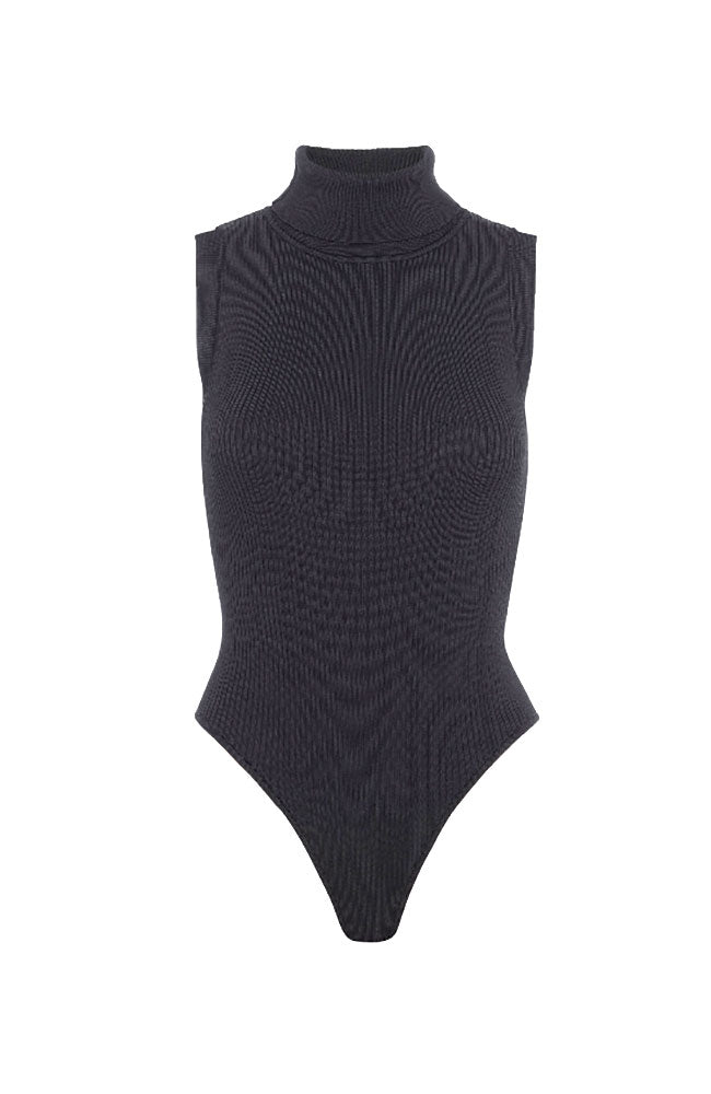 Rib Mock Neck Bodysuit