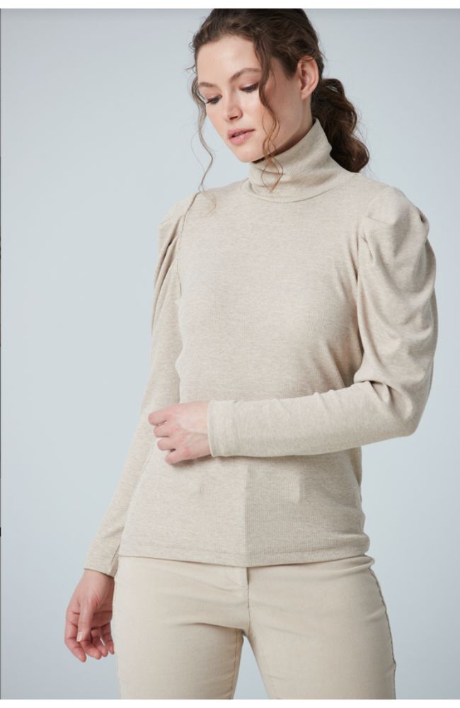 Turtleneck Gigot Sleeves TS