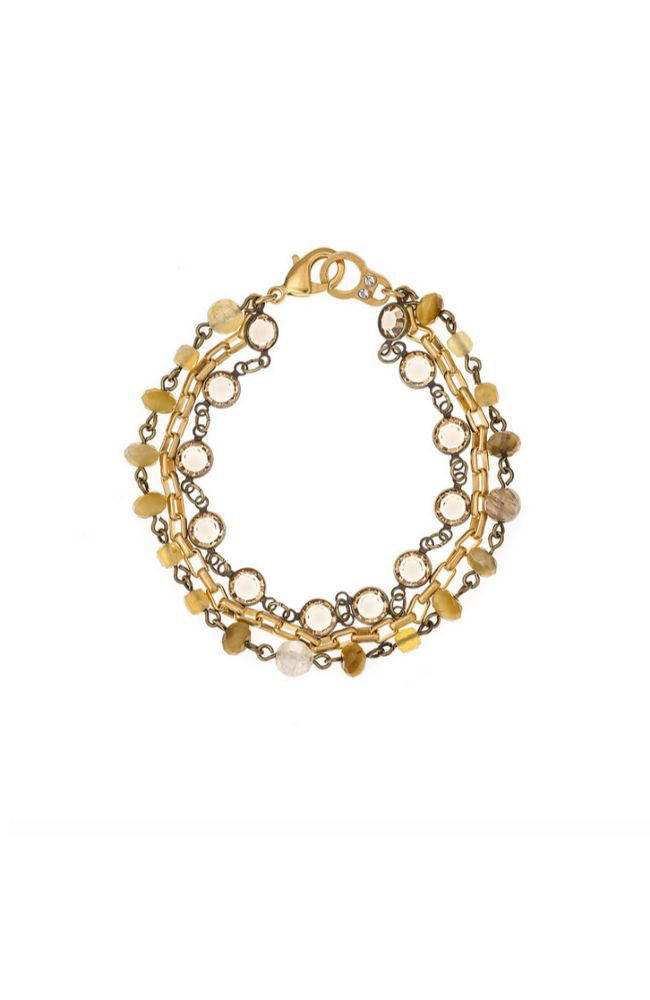 Triple Strand Golden Shadow Bracelet