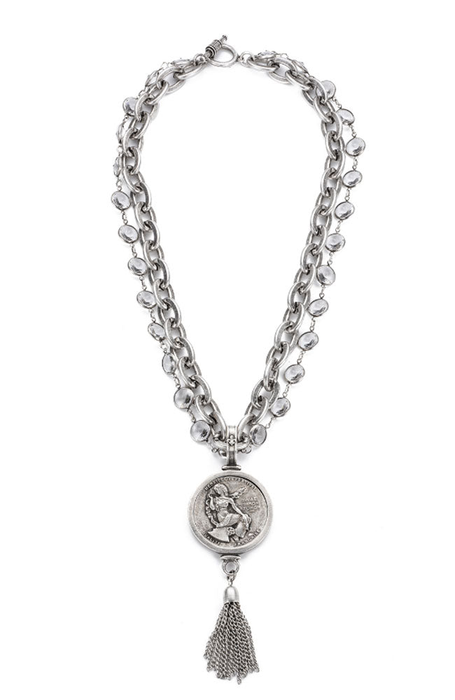 Silver Festival Medalion Necklace
